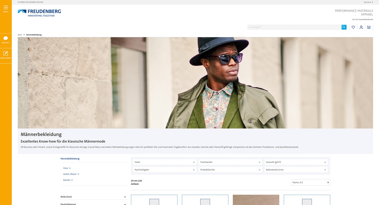 Freudenberg Apparel  Online Shop Herrenmode