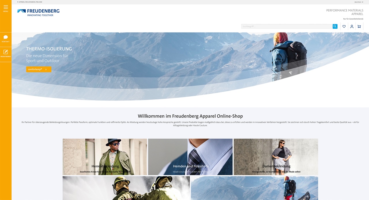 Freudenberg Apparel  Online Shop Thermoisolierungen