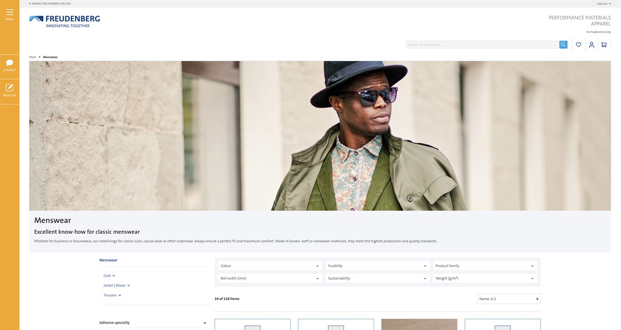 Freudenberg Apparel Online Shop Menswear