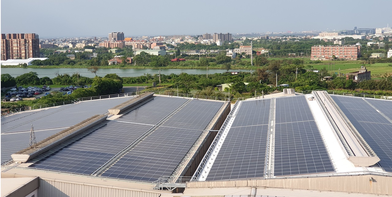 Solar panel at Freudenberg´s Taiwan site.